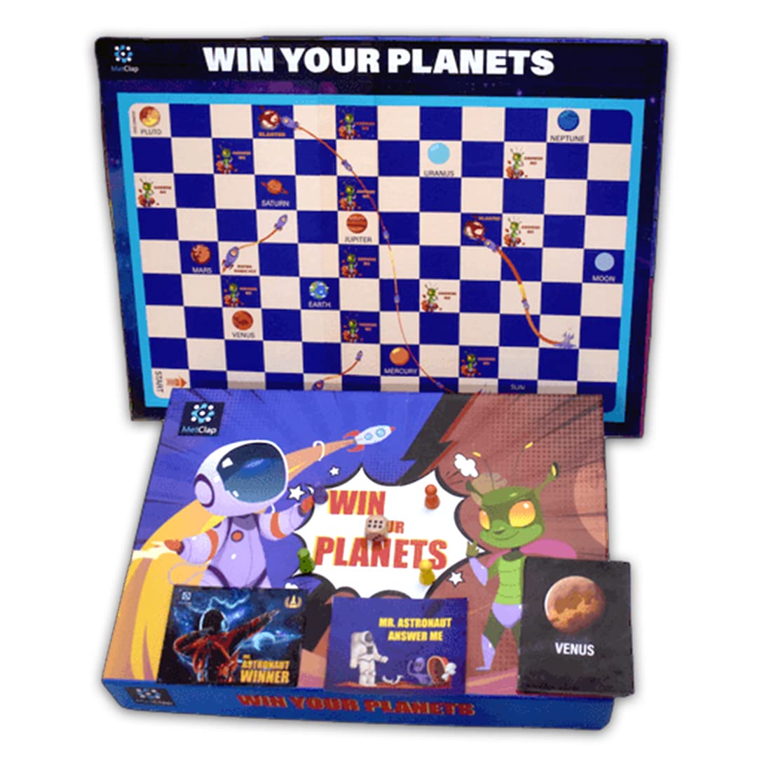 MetClap Win Your Planet Cosmic Quest Solar System Adventure – Educational Board Game for Kids – Fun & Interactive Science Game for Learning Astronomy, Space Exploration, and STEM Skills 1