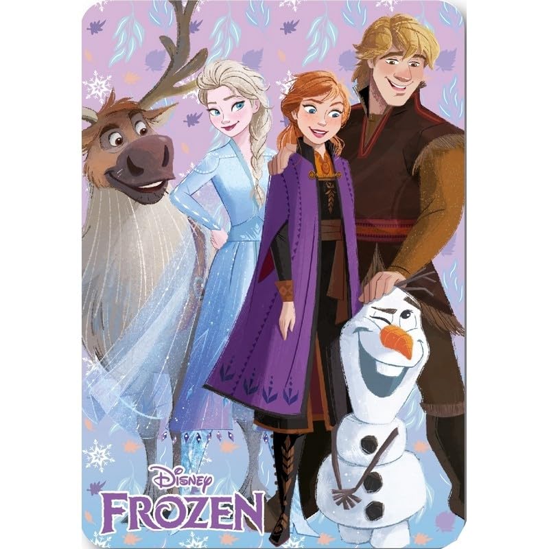 anemone Plaid Polaire La Reine des Neiges (Frozen) Officiel 100 x 140 cm – 100% Microfibre Doux et Chaud (A)