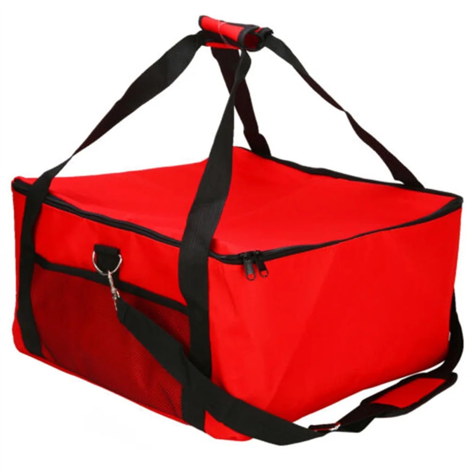 Pizza Develivey Bag,Bolsa Termica Pizza Bolsa de entrega de pasteles y Pizza de 16 pulgadas, paquete de Picnic, soporte de almacenamiento de alimentos térmico con aislamiento rojo, suministros de Picn