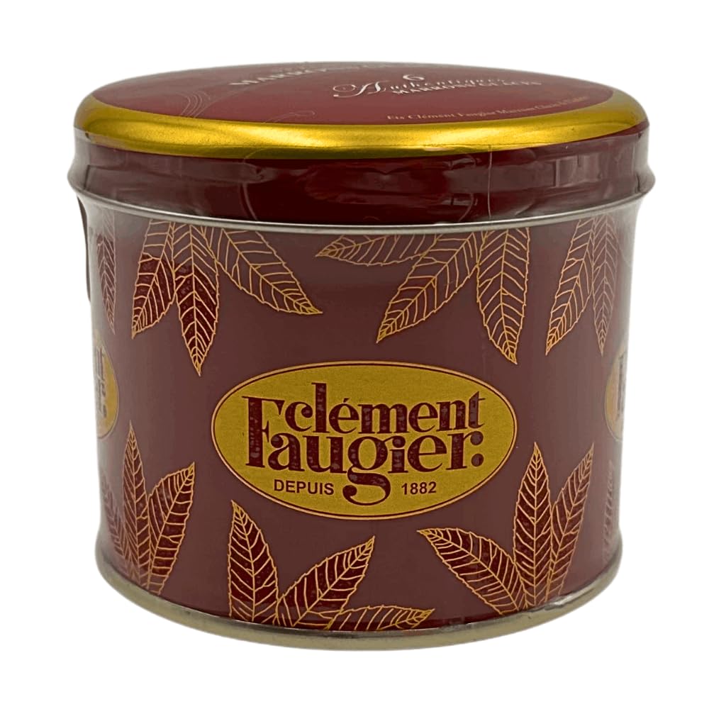 Clément Faugier - Castañas Confitadas ("Marrons Glacés") - Caja de Metal con 6 Piezas