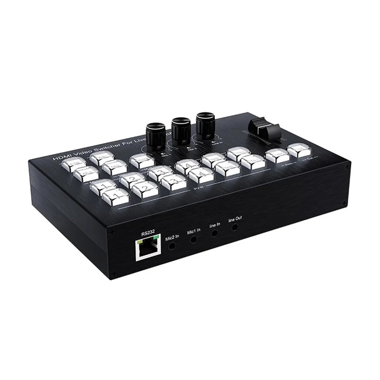 Konwerter Cyfrowy, 4K 4 kanałowy kamera wideo przełącznik mikser do transmisji na żywo 4x USB3.0 nagrywanie kamery PC OSD OBS
