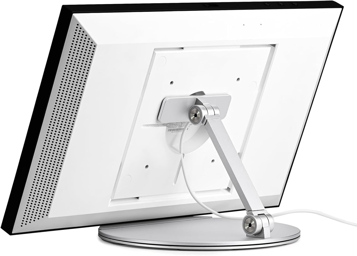 UPERGO Adjustable & Foldable Aluminum Stand for Echo Show 15/21 with 360° Rotating Base, No Installation Required (Silver)