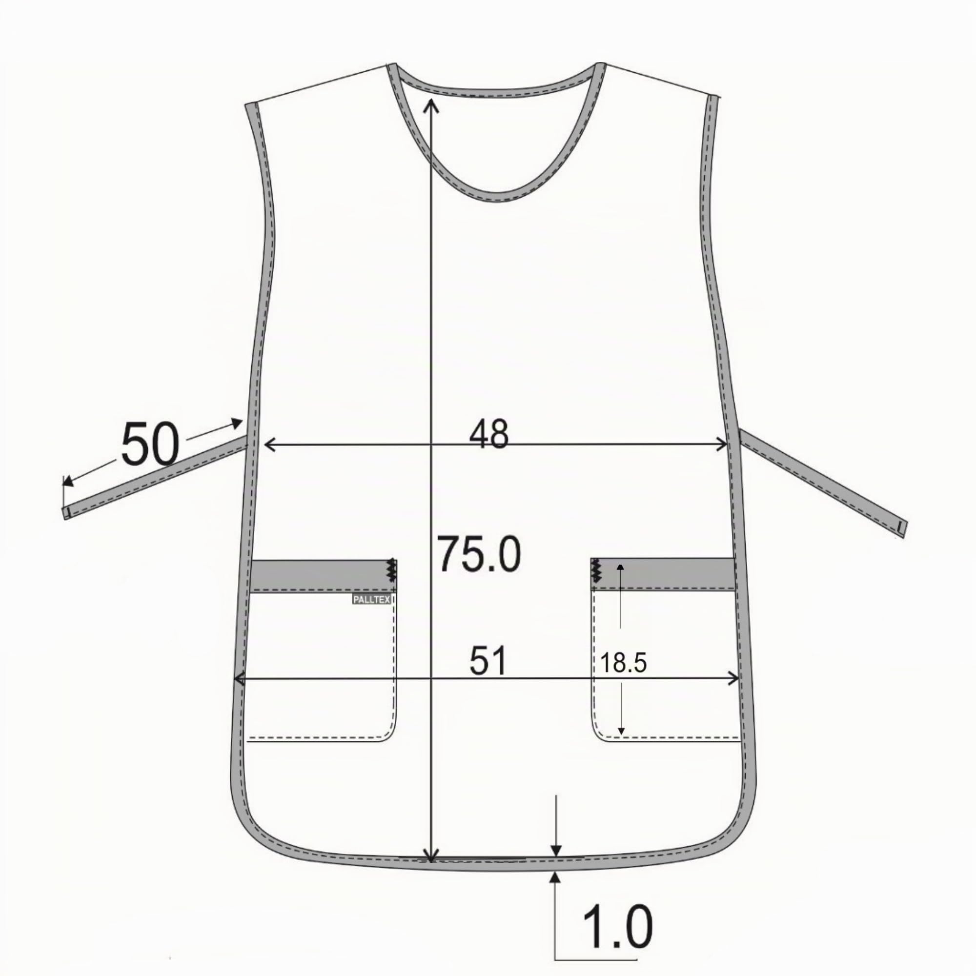 PALLTEX Ampato Blouse de Travail Femme de Menage Tablier Femme de Menage Hôtellerie, Ecole, Primeur, Peintre, Cuisine