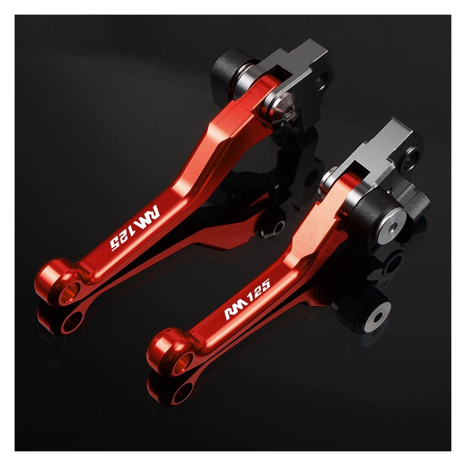 VTAIEX Motorbike Accessories Motorcycle Accessories Brake Clutch Levers for Suzuki RM125 RM 125 1996-2003 1997 1998 1999 2000 2001 2002(Black- Silver)