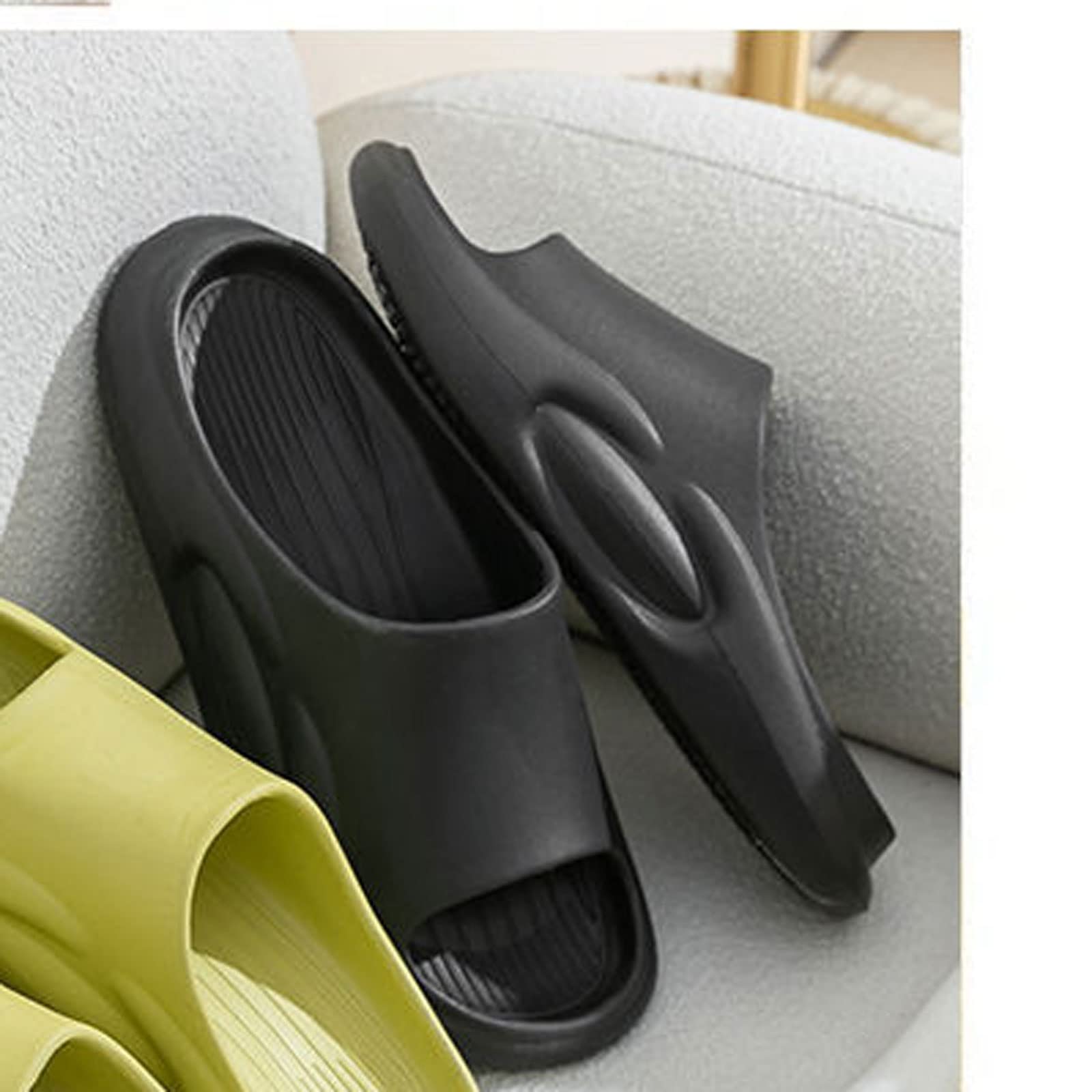 YHQZNLXQ Zapatillas para Mujer Zapatillas para Hombres y Mujeres Casa de Verano Baño Antideslizante al Aire Libre Pareja de baño Fondo Grueso Sandalias para Hombres en casa Verano simple40-41
