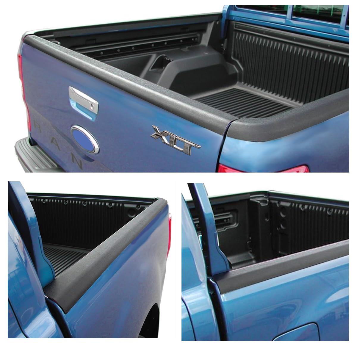 Protector de Maletero de 3 Piezas para Ford Ranger 2012-2022 Doble Cabina XL XLT Tremor Limited Wildtrak Wildtrak X Platinum Raptor T6 T7 T8 de 4 Puertas