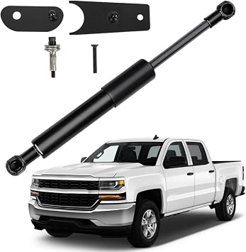 Tailgate Assist Shock Fit for 2007-2018 Chevy Silverado/GMC Sierra 1500 & 2007-2019 HD 2500/3500, Slow-Drop Truck Tail Gate Shock Damper Bolt on Chevy/GMC 1PC