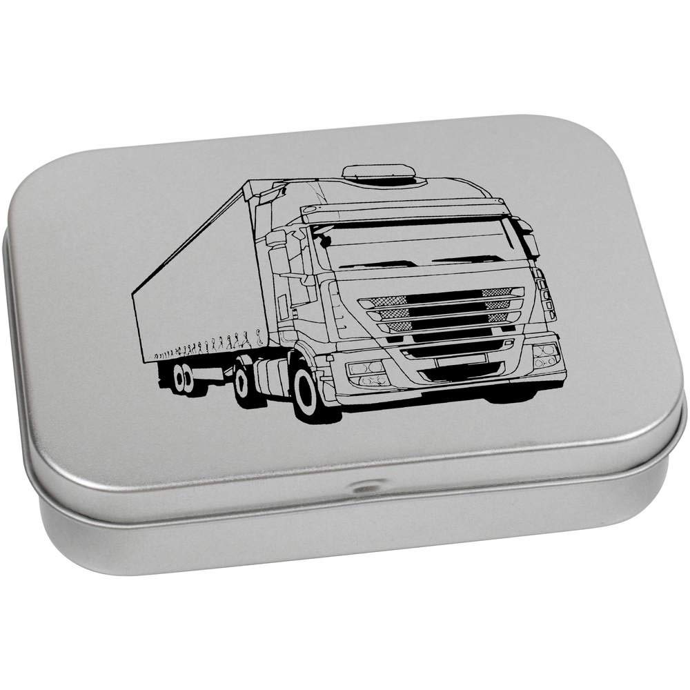 Azeeda 110mm 'Lorry' Metal Hinged Tin/Storage Box (TT00128791)