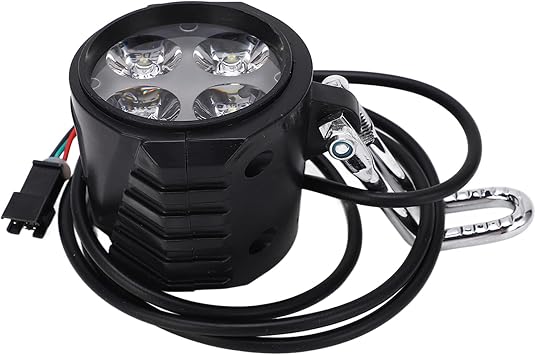 Dioche Electric Scooter Lights, Headlight 10 Inch Electric Scooter Front Light Universal 1272V 2 in 1 Electric Horn Headlight Scooter Headlight for Cycling Accessories
