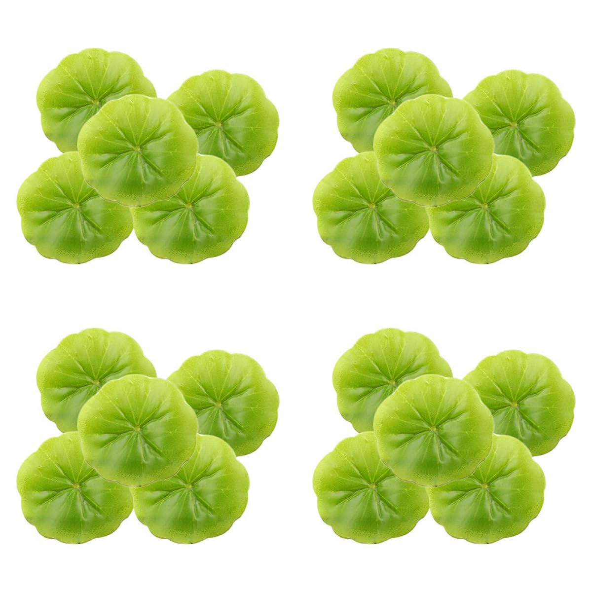 SUPVOX 30pcs 6cm Artificial Floating Lotus Leaves Green Miniature Pond Decoration Aquarium Floating Plants for Home and Garden Water Surface Ornament