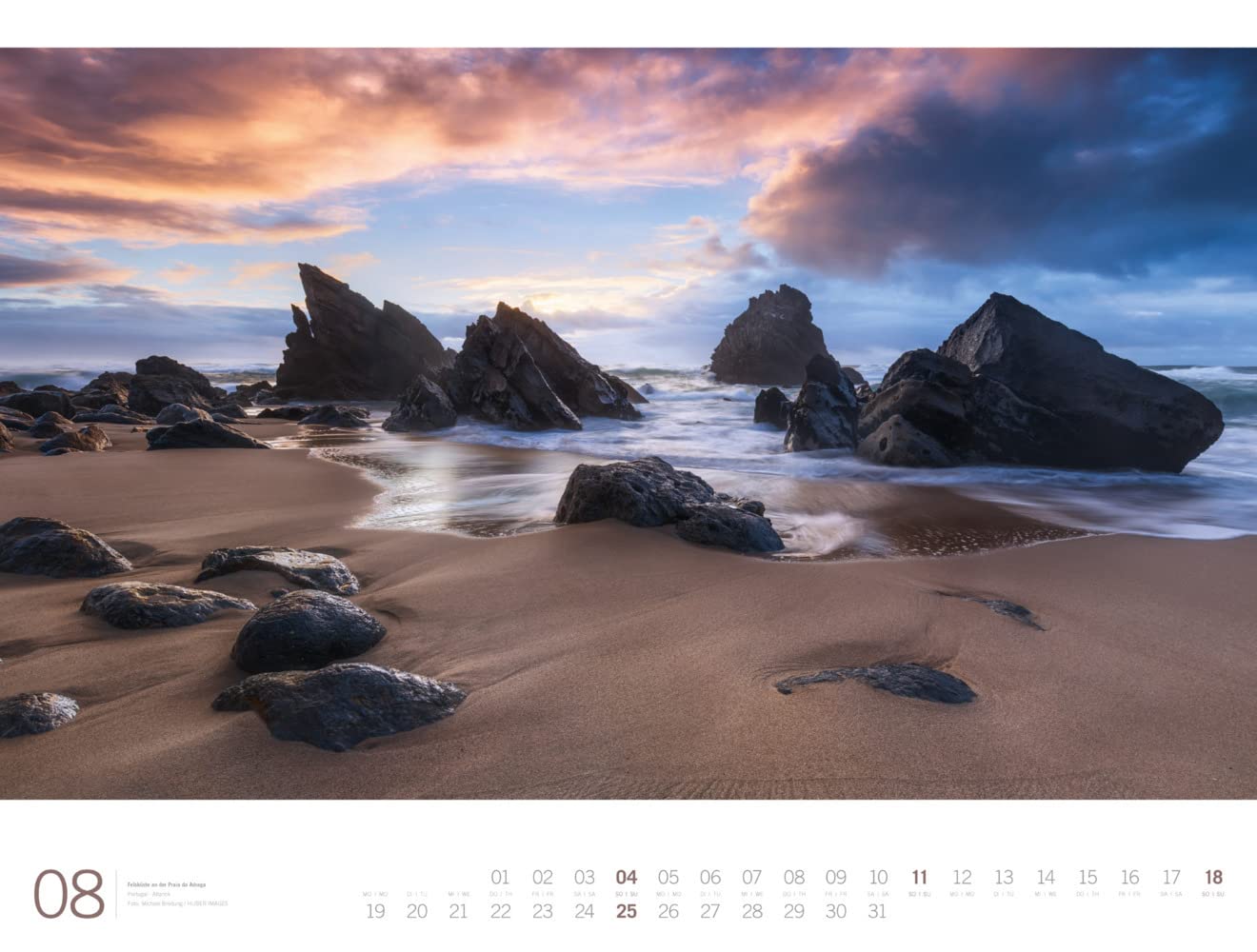 Meer - Ackermann Gallery Kalender 2024, Wandkalender im Querformat (66x50 cm) - Großformat-Kalender / Hochwertiger Panorama-Kalender Küste und Strand