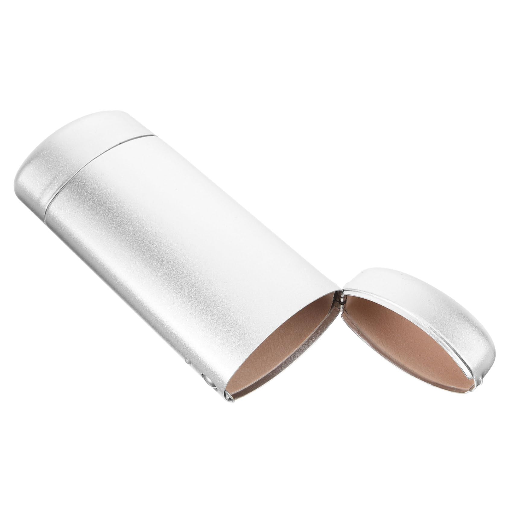minkissy custodia per occhiali in alluminio porta occhiali pieghevole viaggio custodia per occhiali da sole custodia protettiva degli occhiali concisi Lega di alluminio Argento