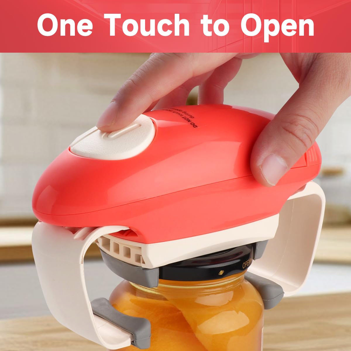 Electric Jar Opener, One Touch Automatic Jar Opener with Less Effort for Seniors with Arthritis, Weak Hands