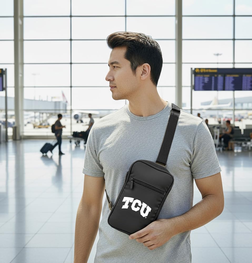 Broad Bay TCU Crossbody Bag - Versatile Travel, Sports, or Gameday Waist Pack for Horned Frogs Fans and Alumni, Men or Women