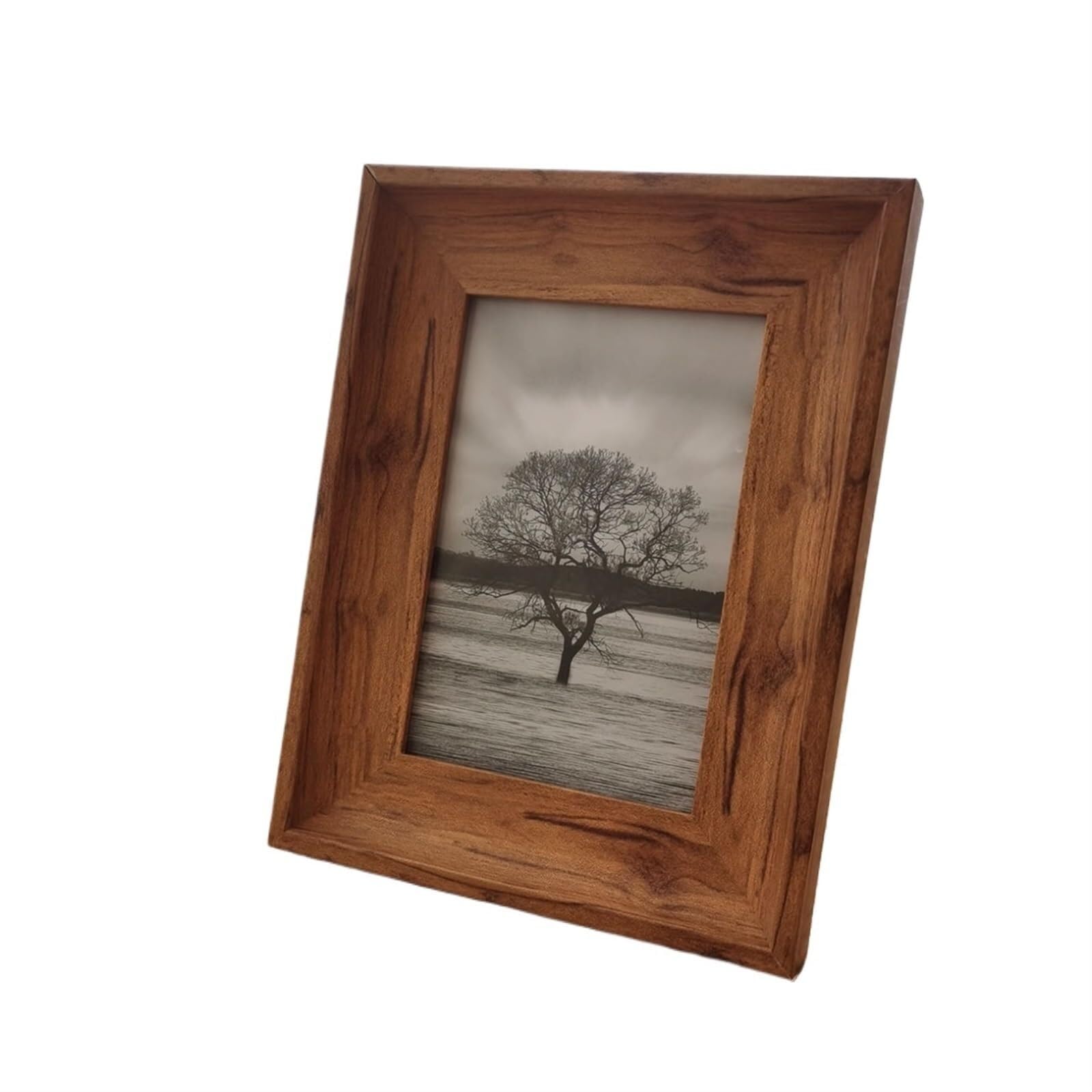 Photo Frames Vintage Wood Photo Frames For Pictures Wall 10X15 20X20 20X25cm Classic Picture Frame Stand For Decor(Wood Color,20X25cm 10inch)