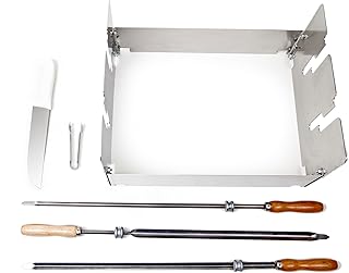 Brazilian Barbecue Deluxe Kit - 15-Piece Stainless Steel Barbecue Tool Set