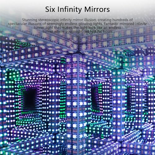 Miroir cube LED Infinity RVB avec télécommande USB - 5