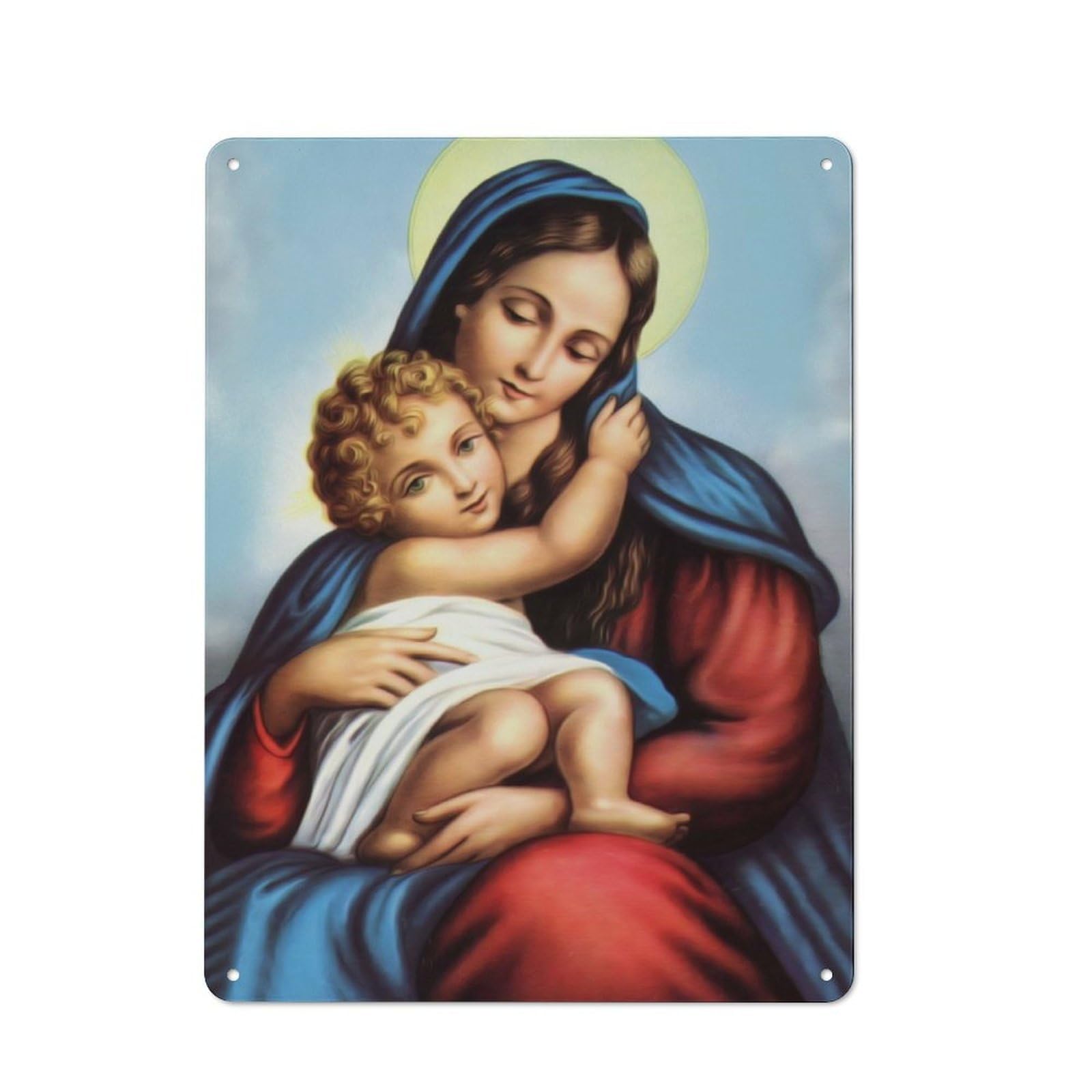 Junmoney Virgin Mary 3 Vintage Tin Sign 40X30cm, Nostalgic Retro Room Decor For Bedroom, Office, Home Bar Or Dining Room