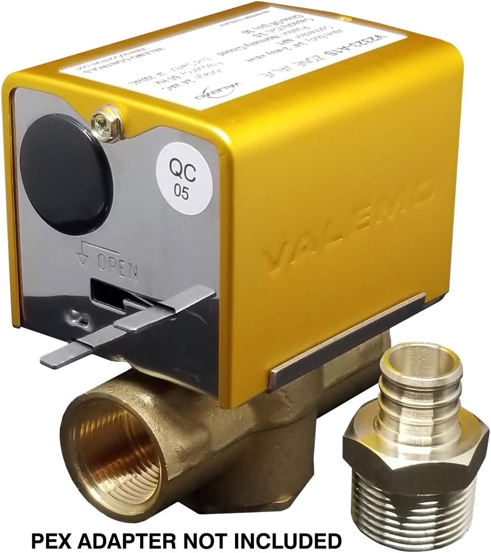 Buy 1 get 1 🔥 Valemo V2323-A1S Motorized Zone Valve, 2-way, 3/4 Threaded NPT, Normally Closed, 24 VAC with End Switch, PEX adapter ready Crazy Deals Valemo V2323-A1S Motorized Zone Valve, 2-way, 3/4 Threaded NPT, Normally Closed, 24 VAC with End Switch, PEX adapter ready
