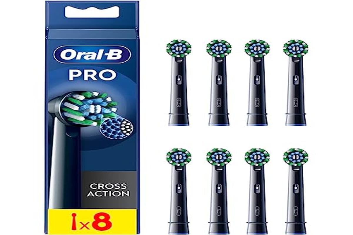 Oral-B Pro Cross Action Brush Heads for Electric Toothbrush, Pack of 8 Units-image-8