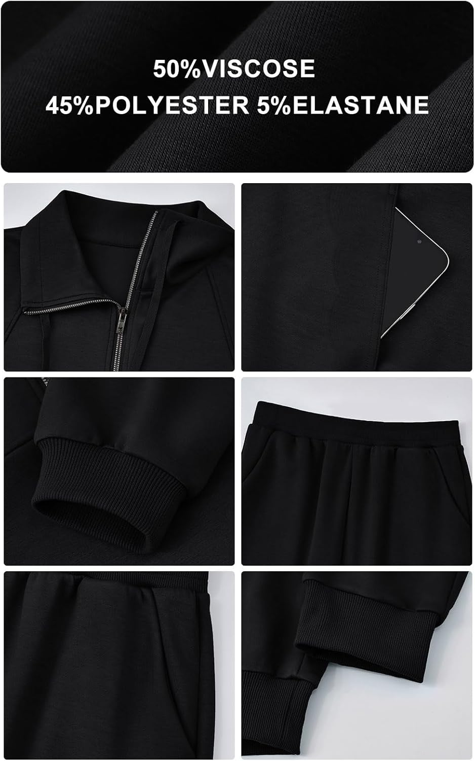 PRETTYGARDEN Long Sleeve Half Zip Sweatsuits Women 2 Piece Outfit Spring Casual Sweatshirt Sweatpants Lounge Set Tracksuit - Image 6