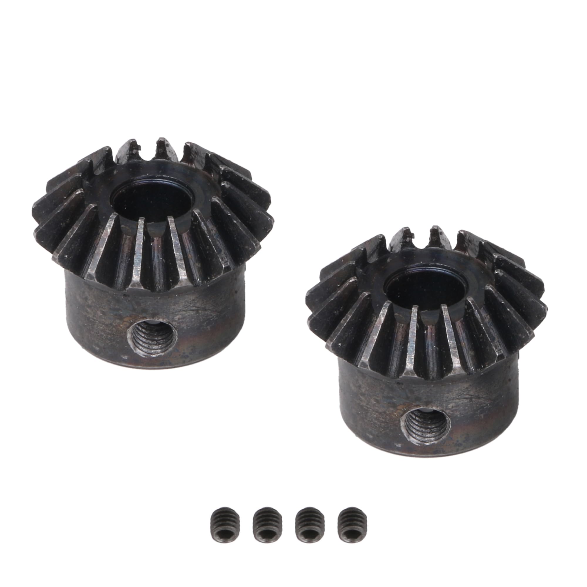 26 mm diametro 18 mm altezza argento nero 45# acciaio modulo 1.5 16 denti ingranaggi conici, confezione da 2, argento/nero