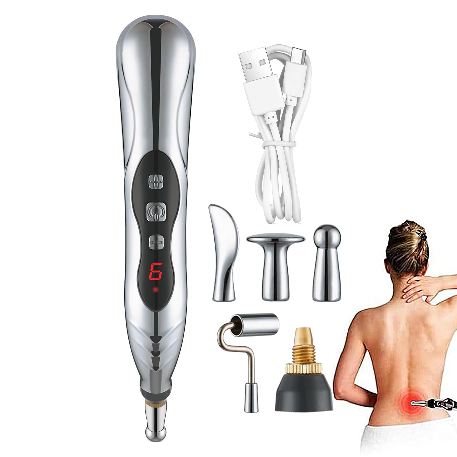 Stylo de Massage Électrique rechargeable pour activation des points et détente