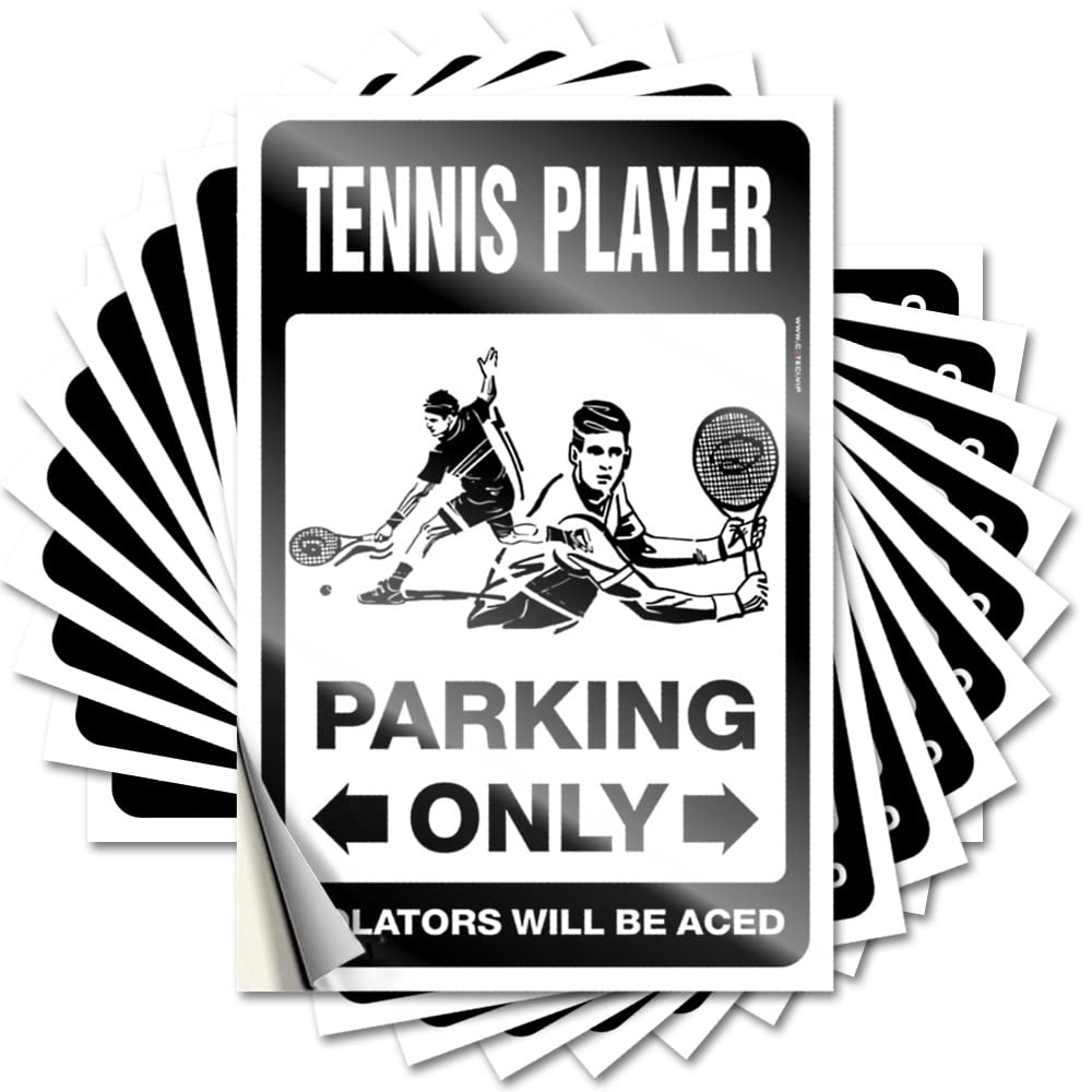 Quote - Fall Case Tennis Player Parking Only for Free Unique(12X18CM)