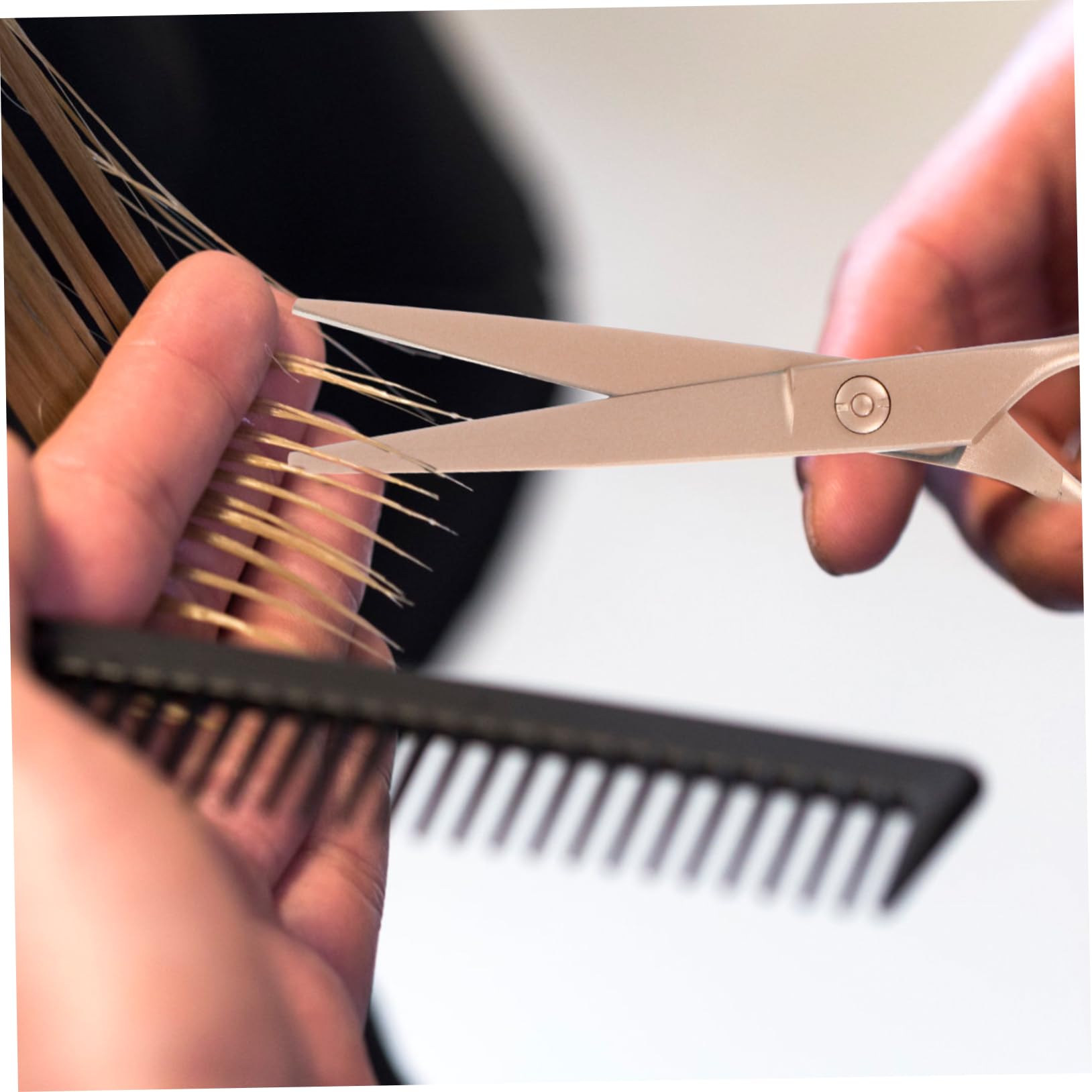 Tijeras de Corte de Pelo 6 Pulgadas de Acero Inoxidable Dorado | Pack de 2 Piezas, Uso en Barbería y Hogar, Diseño Elegante para Recortar Distintos Peinados