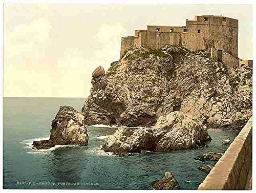 Metal Sign Ragusa Dalmazia San Lorenzo Fort A4 12 x 8 in alluminio stampa