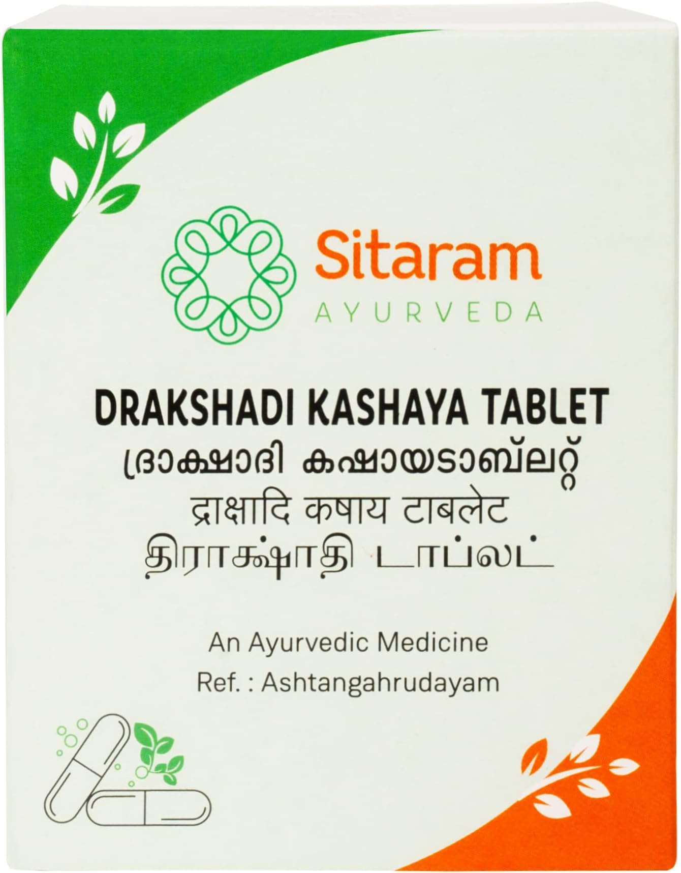 Siraram Ayurveda Drakshadi Kashayam Tablet | Herbal Ayurvedic Wellness Supplement | Pitta-Cooling & Digestive Support | 50 Tablets