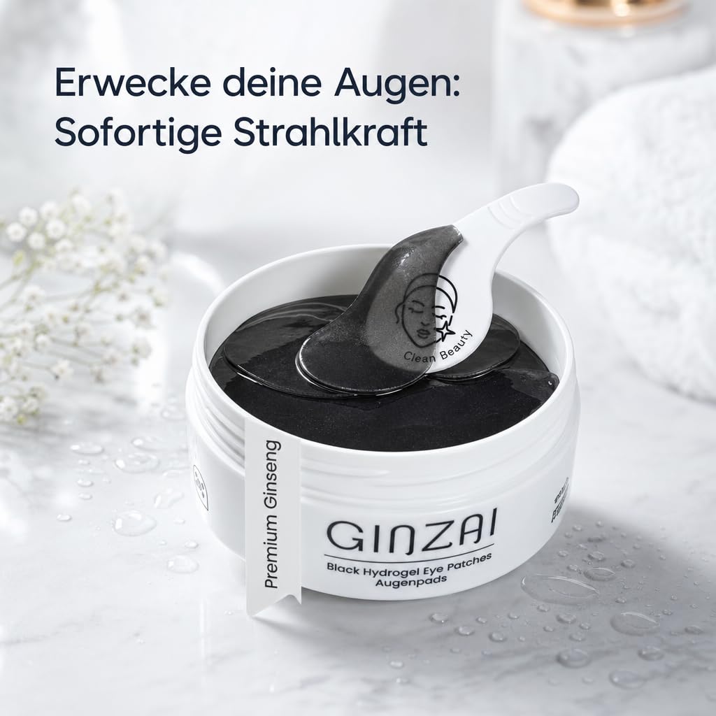 Premium Augenpads - 60 Stück - Koreanische Hautpflege gegen Augenringe, Tränensäcke, Falten und Schwellungen, Vegan