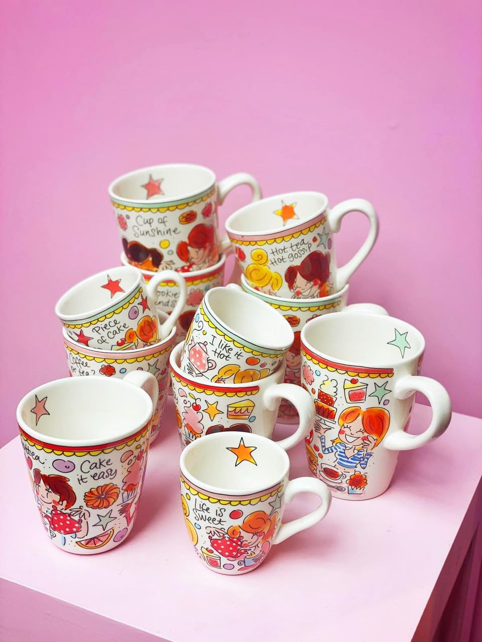 Taza Blond Amsterdam Londres 0,35 L - Cerámica, Diseño Ilustrado De Mapas, Apta Microondas Y Lavavajillas
