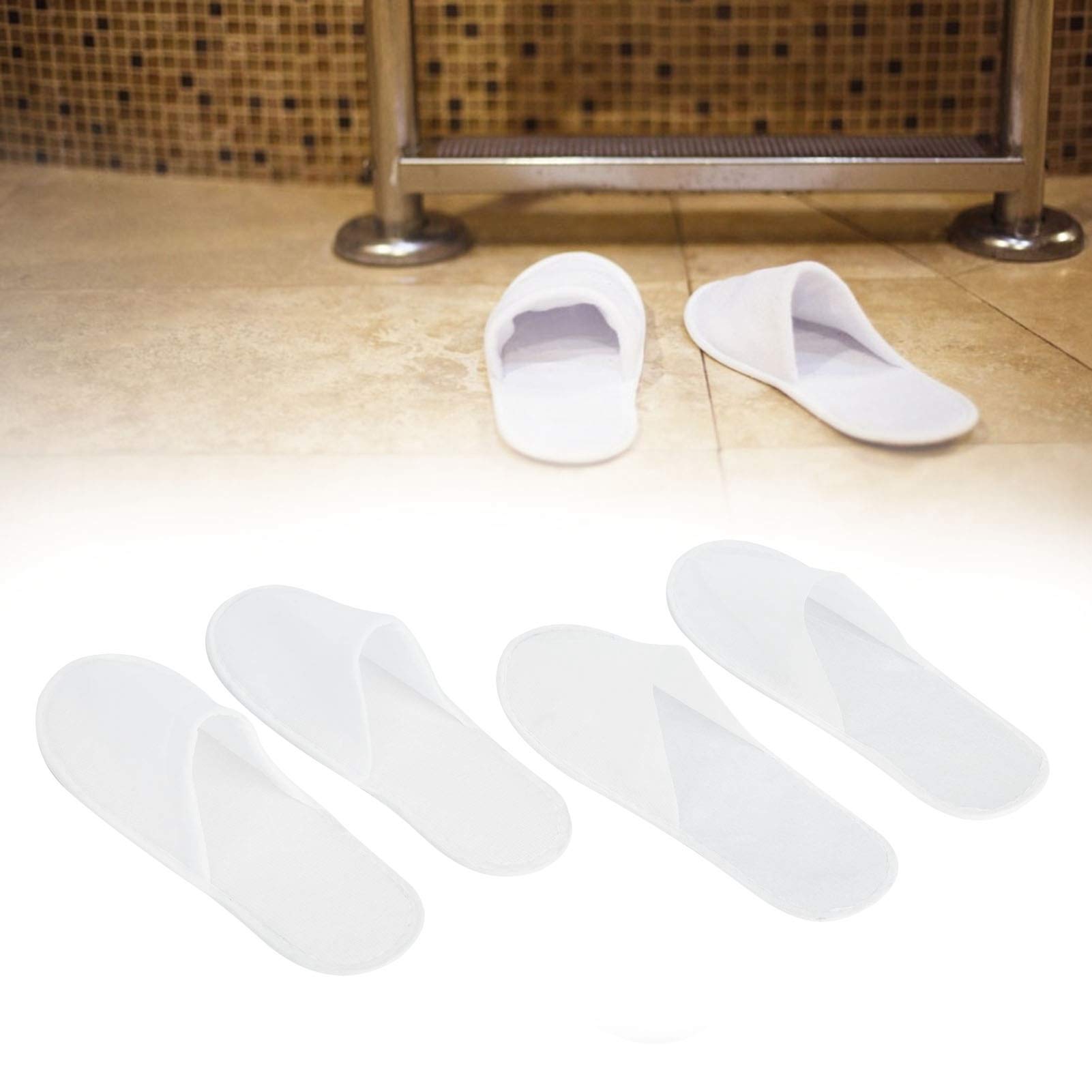 Pilipane Pantofole USA e Getta,50 Paia di Pantofole USA e Getta Antiscivolo Unisex Portatili, Pantofole per Ospiti Domestici per Ospiti di Feste in Hotel Spa a casa(M)