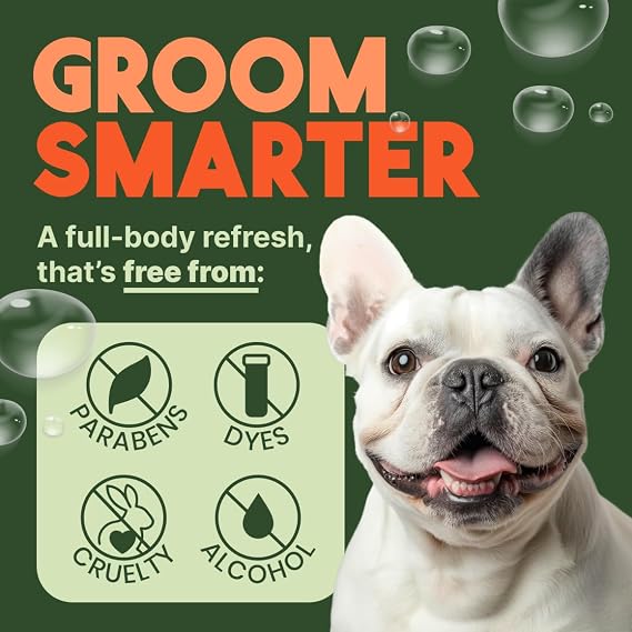TropiClean Dog Perfume, Long Lasting Papaya Cologne, Deodorizing Spray for Smelly Dogs, After Bath Detangling Spray with Vitamin E, Safe for Cats, 8oz.