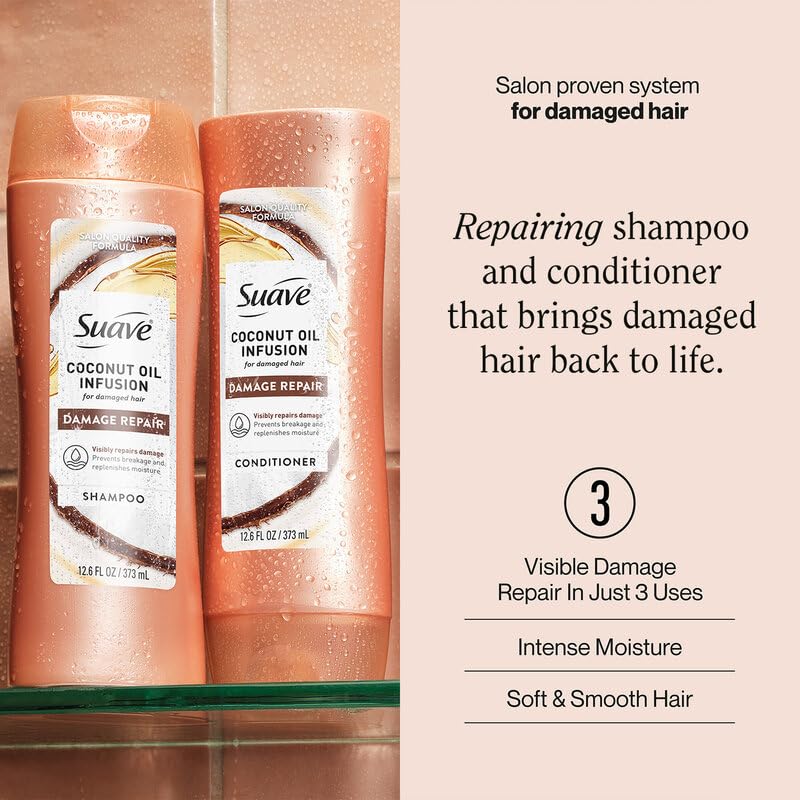 Suave Coconut Infusion Shampoo & Conditioner for Damage Repair