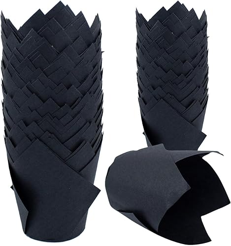 150 piezas de tulipanes para magdalenas, moldes de papel para hornear, envoltorios de cupcakes a prueba de grasa para cumpleaños, bodas, fiestas,