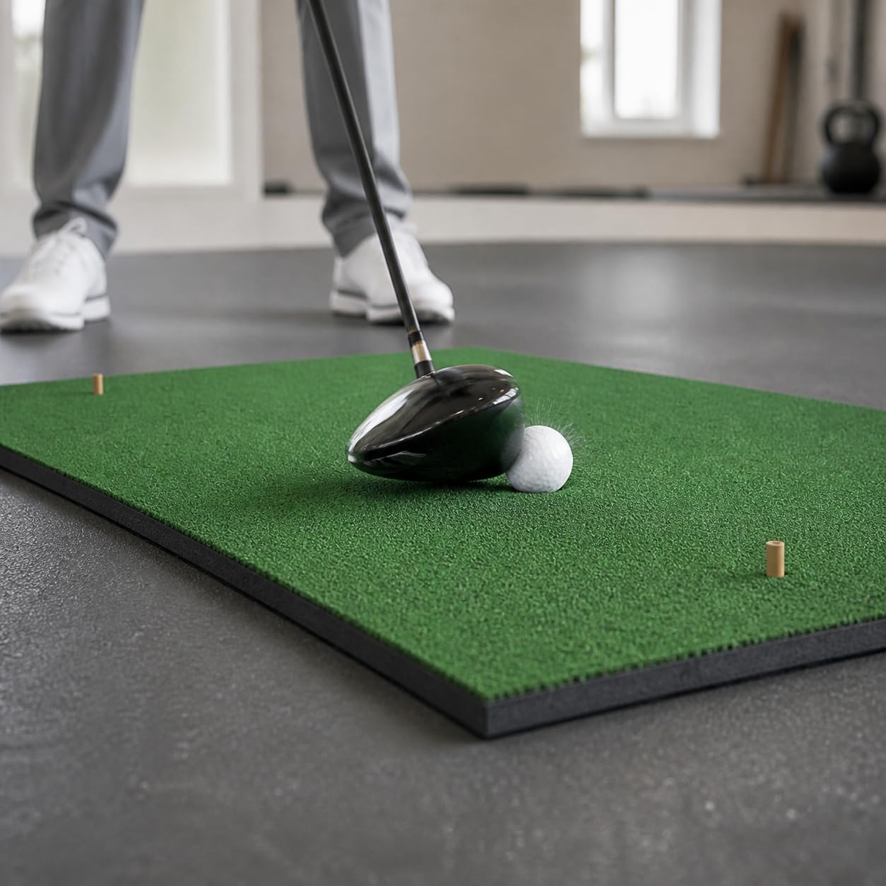 Golf Tragbare Übungsmatte Indoor | Verbundmaterial, tragbare Trainingshilfe, für , PP-Gras, Basis, Golf-Übungsmatte, für Golfer