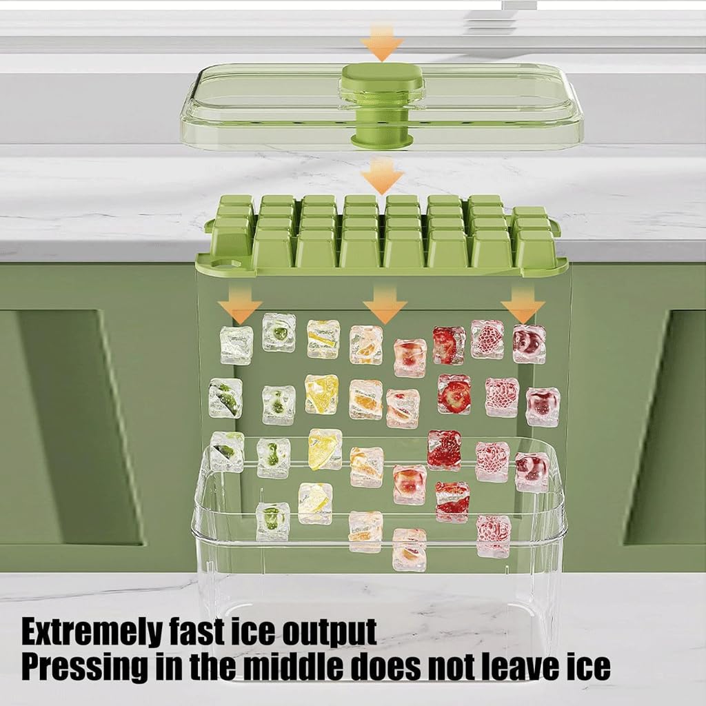 moldes para helados, Molde de hielo con tapa, caja para frigorífico, molde para cubitos prensados