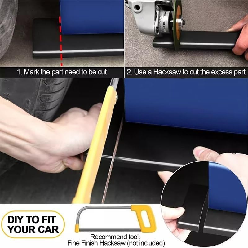 Falda lateral de coche con extensión de panel basculante para protección y estilo GL 4