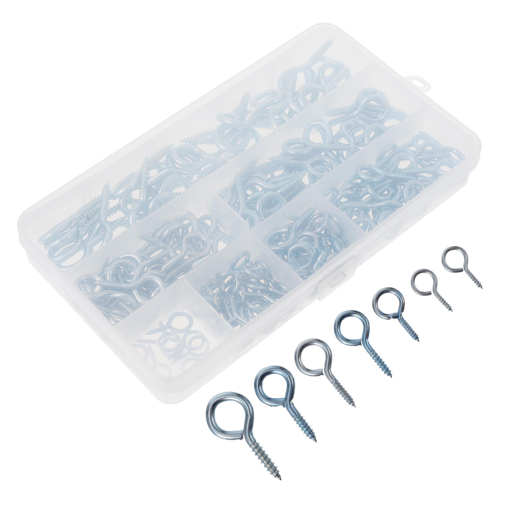 KICHOUSE Iron Sheep Set 210pcs Assorted Large Screw Eyes Self-Tapping for DIY Projects