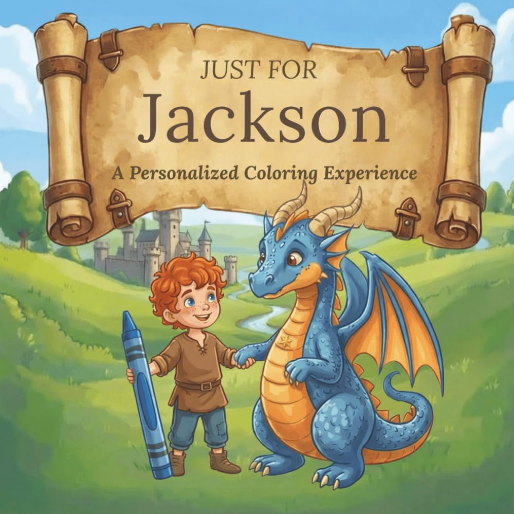 Just for Jackson: A Personalized Coloring Experience: 50 total coloring pages | 28 coloring pages featuring Jackson's name | 22 coloring pages themed