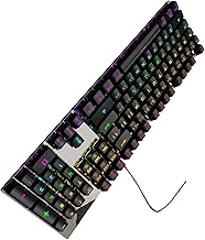 薄い有線メカニカルキーボードRGBS LEDバックライトとABSキーキャップゲーム用の青いスイッチ