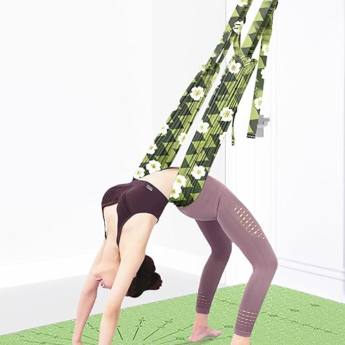 TOCO FREIDO Correa Elástica para la Cintura, la Parte Posterior y las PiernasBanda de Fitness para Yoga, Entrenador de Asistencia para Estiramiento