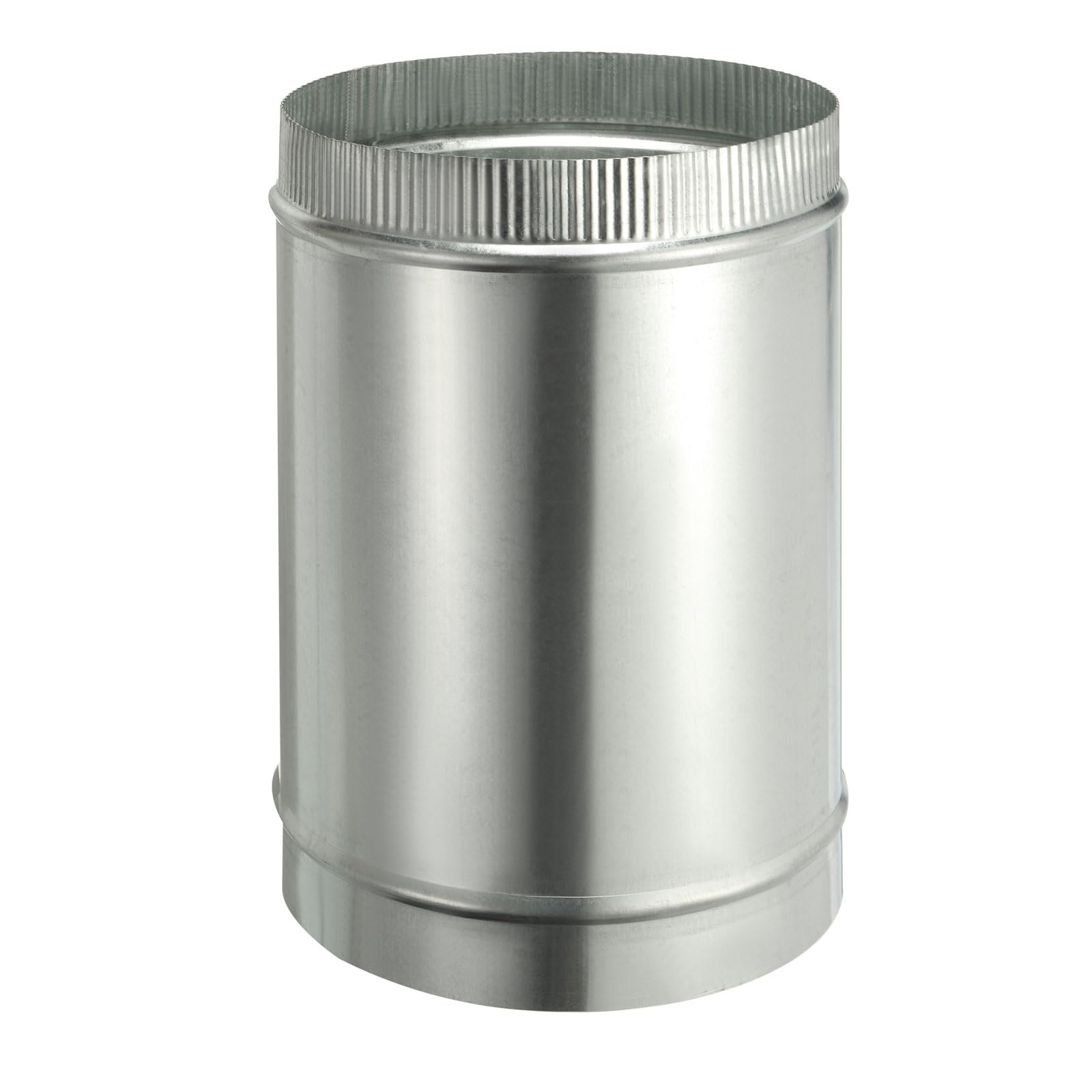 PATIKIL 8 x 12 Inch Round Dryer Duct, 1PCS Galvanized Steel Crimped Straight Air Vent Duct Extension Coupler Pipe Adapter Connector for HVAC Dryer Hood Ventilation Chimney, Silver โ image 1