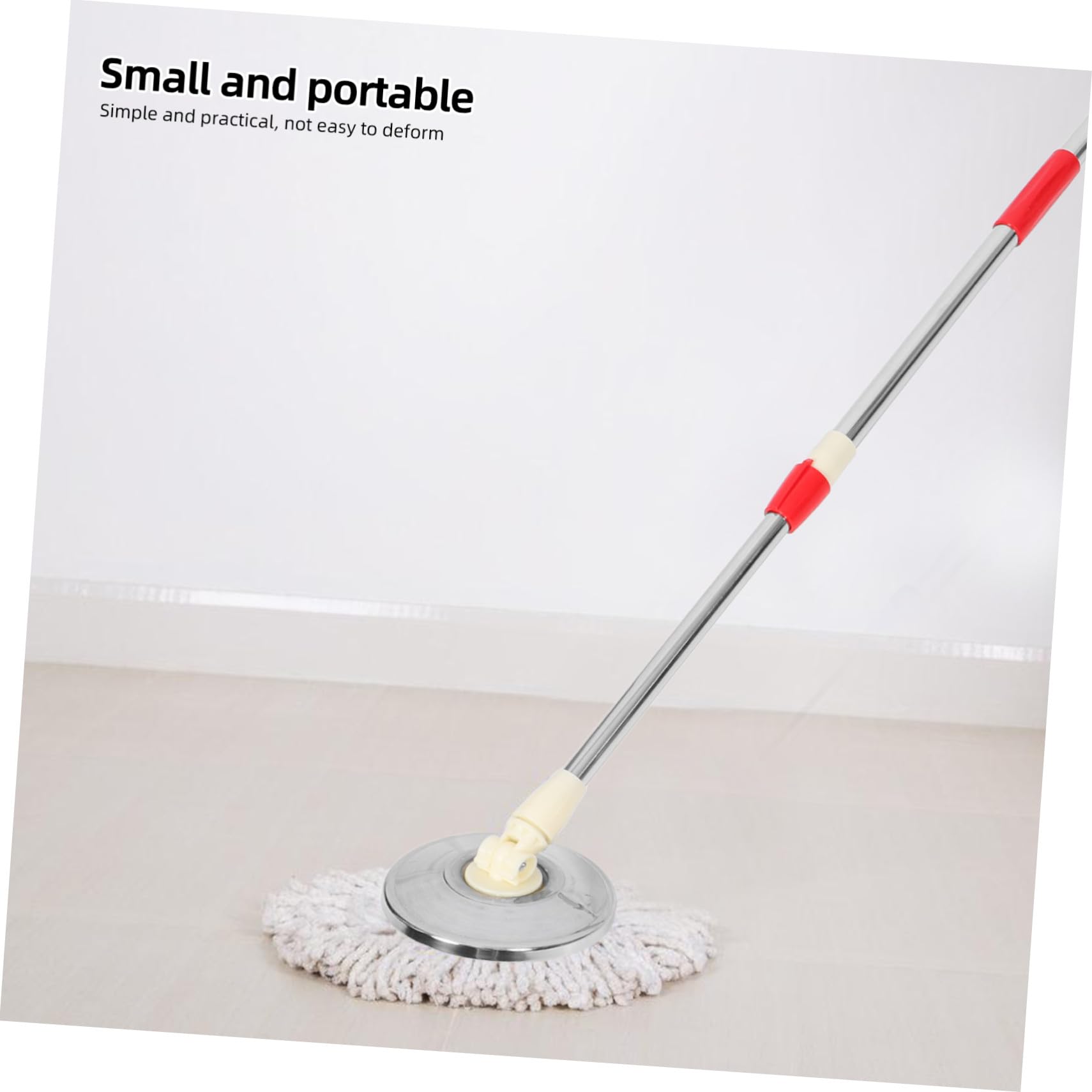 Palo de Fregona de Repuesto Azul Compatible Trapeador Giratorio, Acero Inoxidable y Plástico Resistente, Fácil de Usar para Azulejos y Suelos de Madera