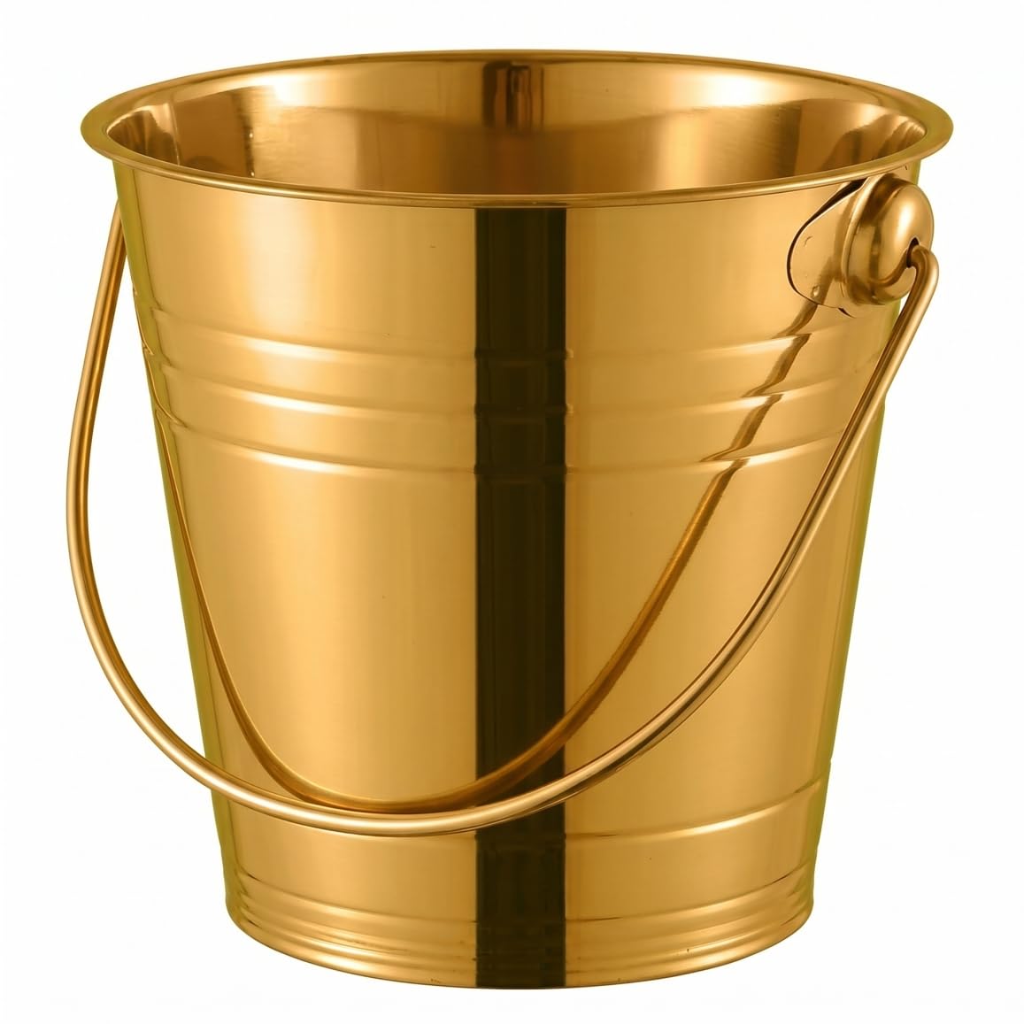 Whyzsjnclg Wine Bucket 2L Stainless Steel Ice Bucket for Parties Bars KTV, Gold