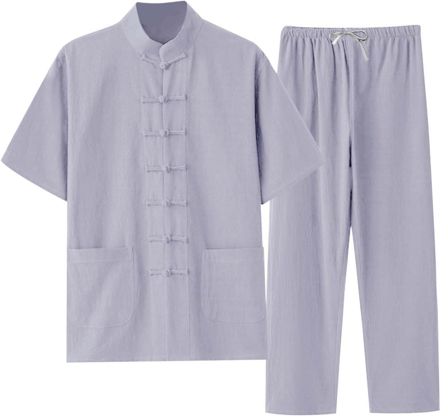 Kimono Men's Traditional Chinese Clothing Martial Art Kung Fu Tai Chi Wushu Classic Tangzhuang Long Sleeve Shirt Trousers Training Uniform Spring Autumn Leisure Clothing