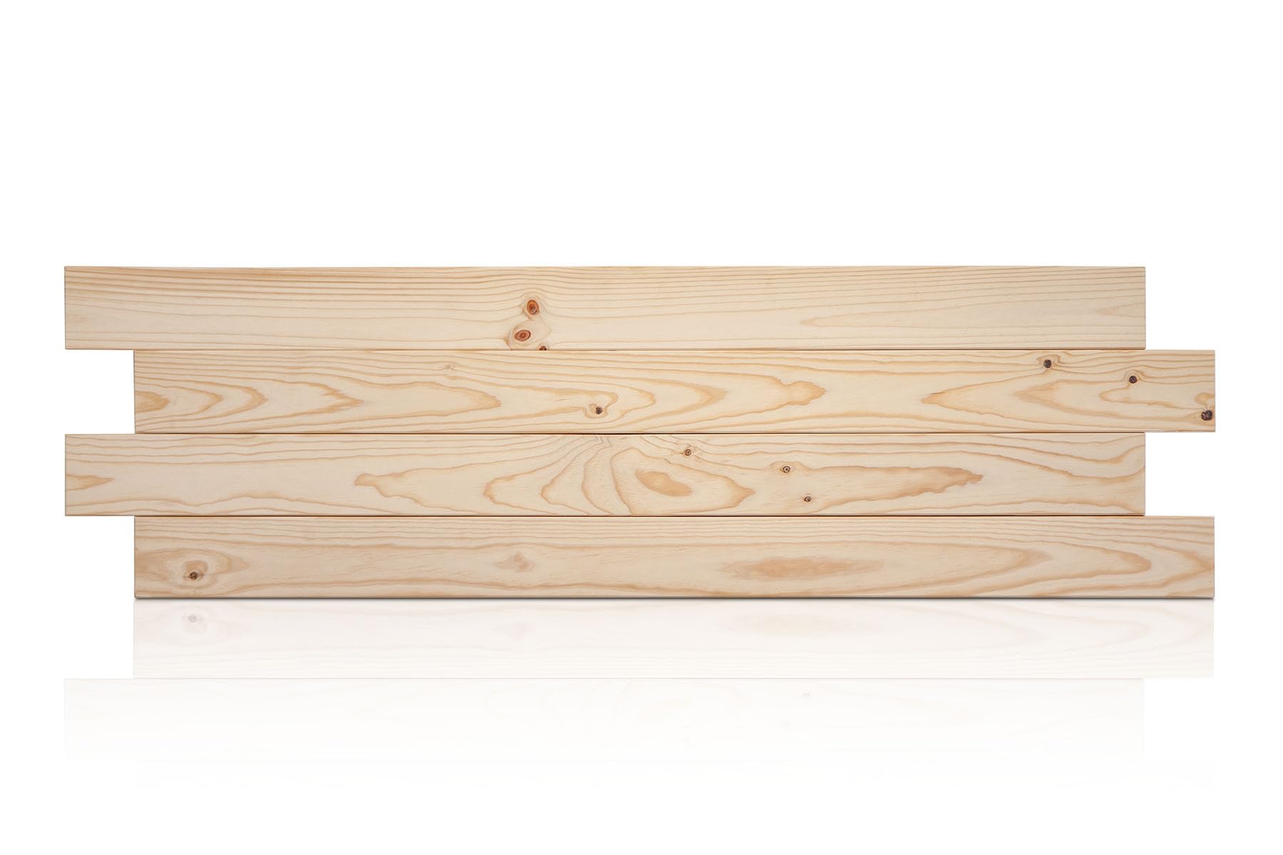 Cabecero para Camas PALETS Codes Cabeceros de Madera de Pino Natural. (154 x 45, Crudo Natural)