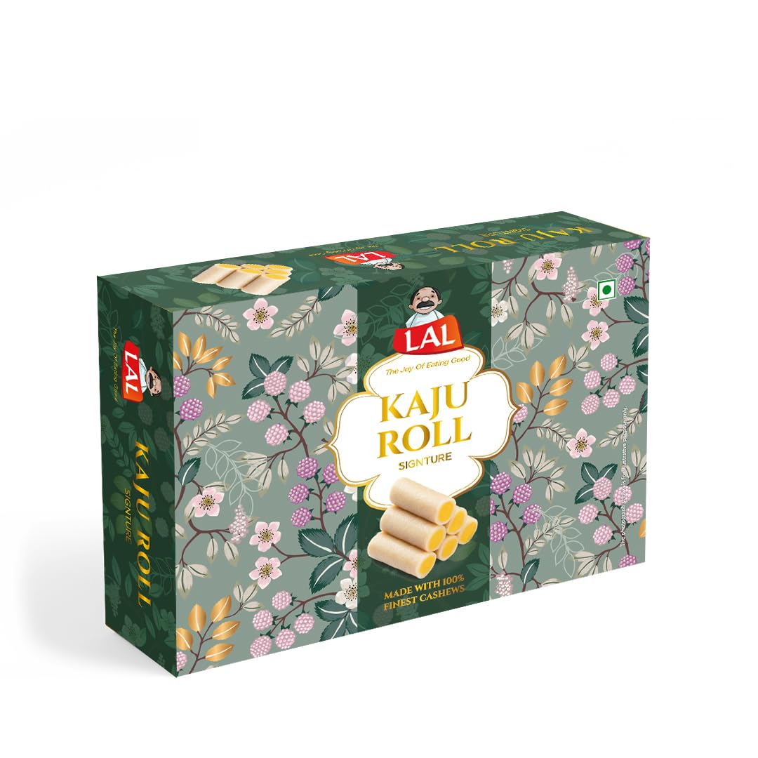 Lal Kaju Roll Signature, Indian Sweet made with 100% Finest Cashews, Soft and Smooth, 400g-image-39
